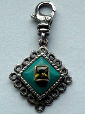 Silpada “The Sky Is the Limit” .925 Sterling Silver Blue & Green Gemstone Charm